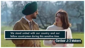 Makers of Diljit Dosanjh's 'Sardaar Ji 3' issue statement amid the ongoing Hania Aamir's casting controversy: "We stand united with our country and..."