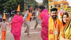 Rivaba Jadeja, Wife of Indian Cricketer, Joins Students in Kabaddi and Tug-of-War at School Sports Day