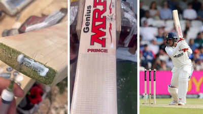 Shubman Gill's repaired bat helps him score a century against England