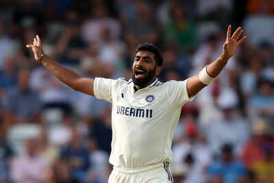Jasprit Bumrah celebrates a wicket