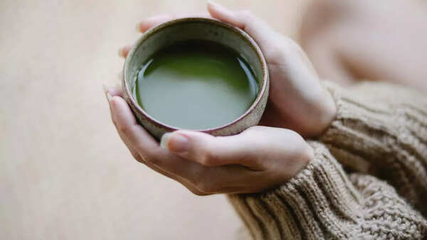 Close-up of matcha tea being prepared