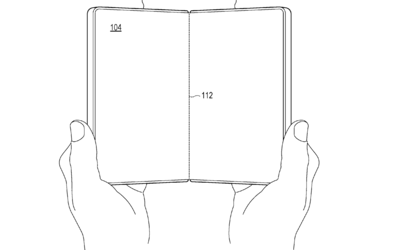 Illustration of Microsoft's patented foldable device.